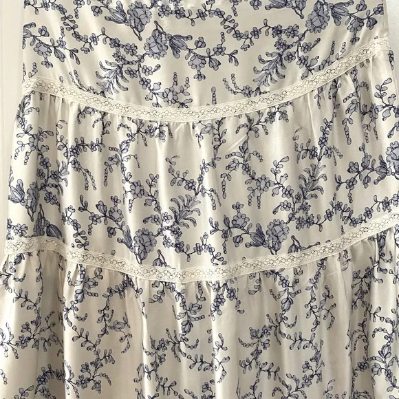 LITTLE JOE by GAIL ELLIOT Silk Maxi Skirt sized Small - Picture 5 of 9